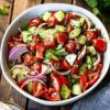 Tomato, Cucumber & Red Onion Salad